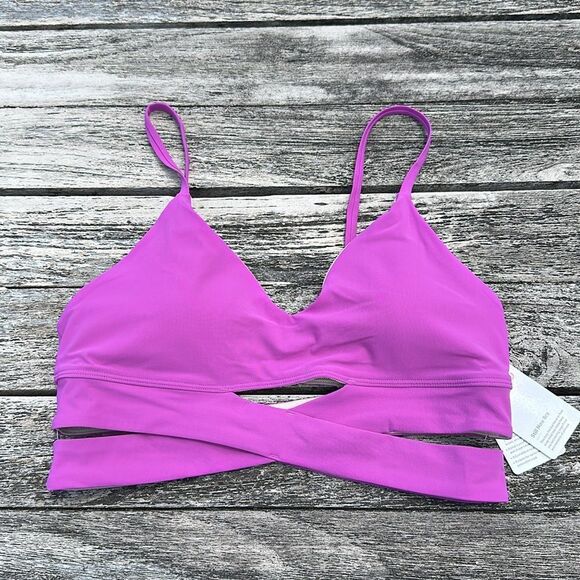 Lululemon Still Now Bra VIVID PLUM PURPLE SIZE 8 nwt - Picture 1 of 7